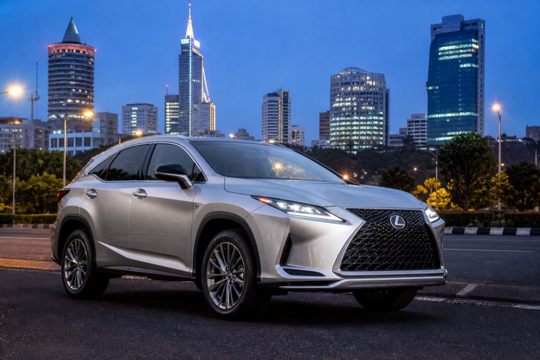 Lexus RX against Nairobi skyline
